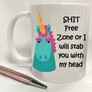 Shit Free Zone-icorn Mug