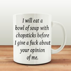 Soup with Chopsticks Mug Coaster