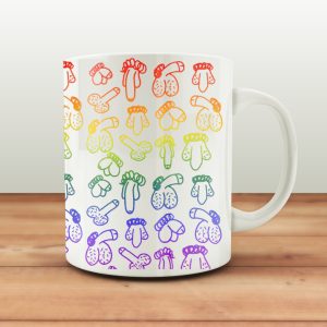 Illustrated Dicks Mug Coaster