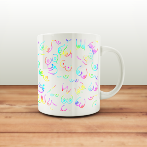 Rainbow Boobies mug