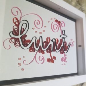Quilled Cunt Wall Decor